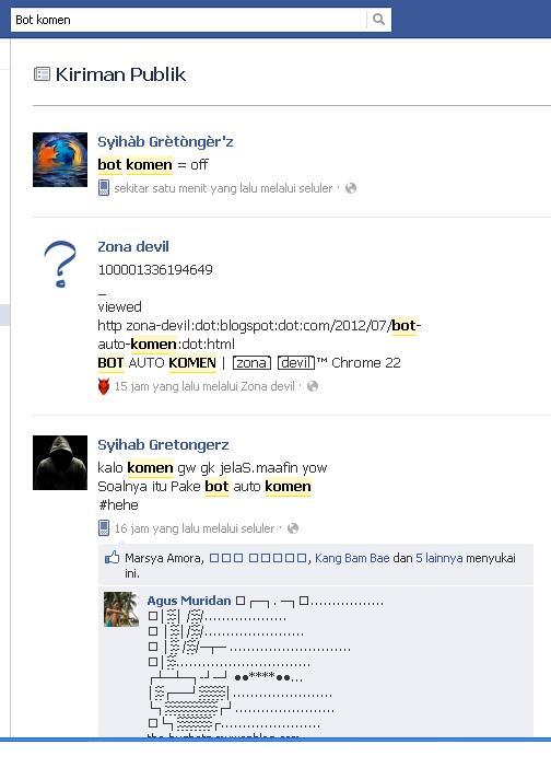Ternyata BOT Ga Cuma Di KASKUS, Di Facebook Juga Ada. WTF??