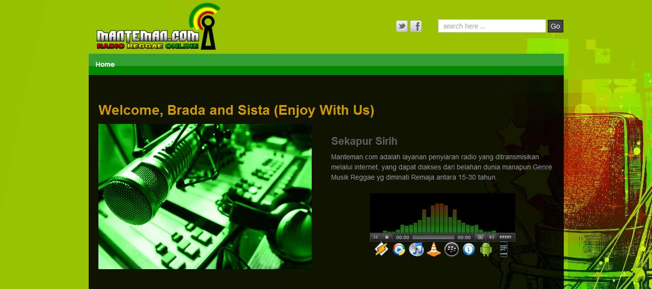 Radio Reggae Online Indonesia.