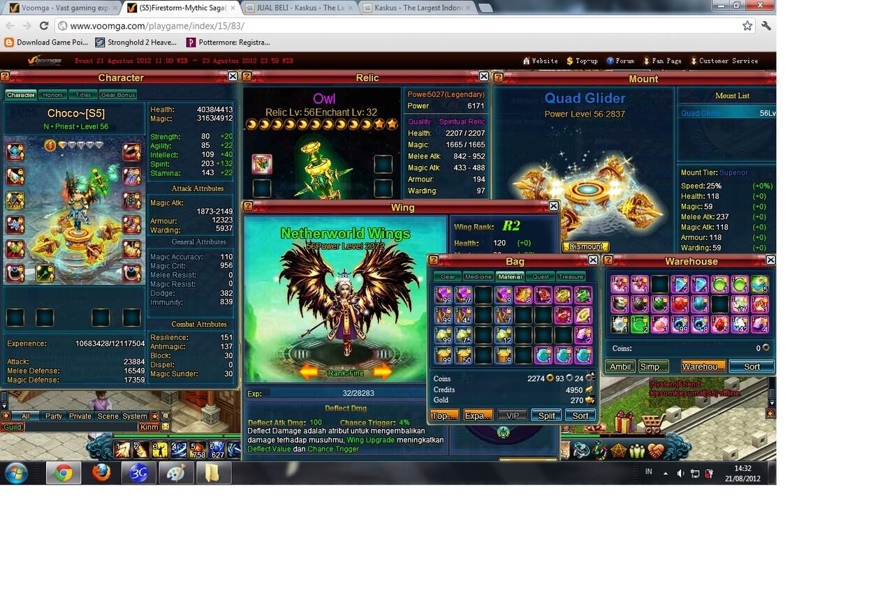 Char Mythic Saga Indonesia Priest lv 57