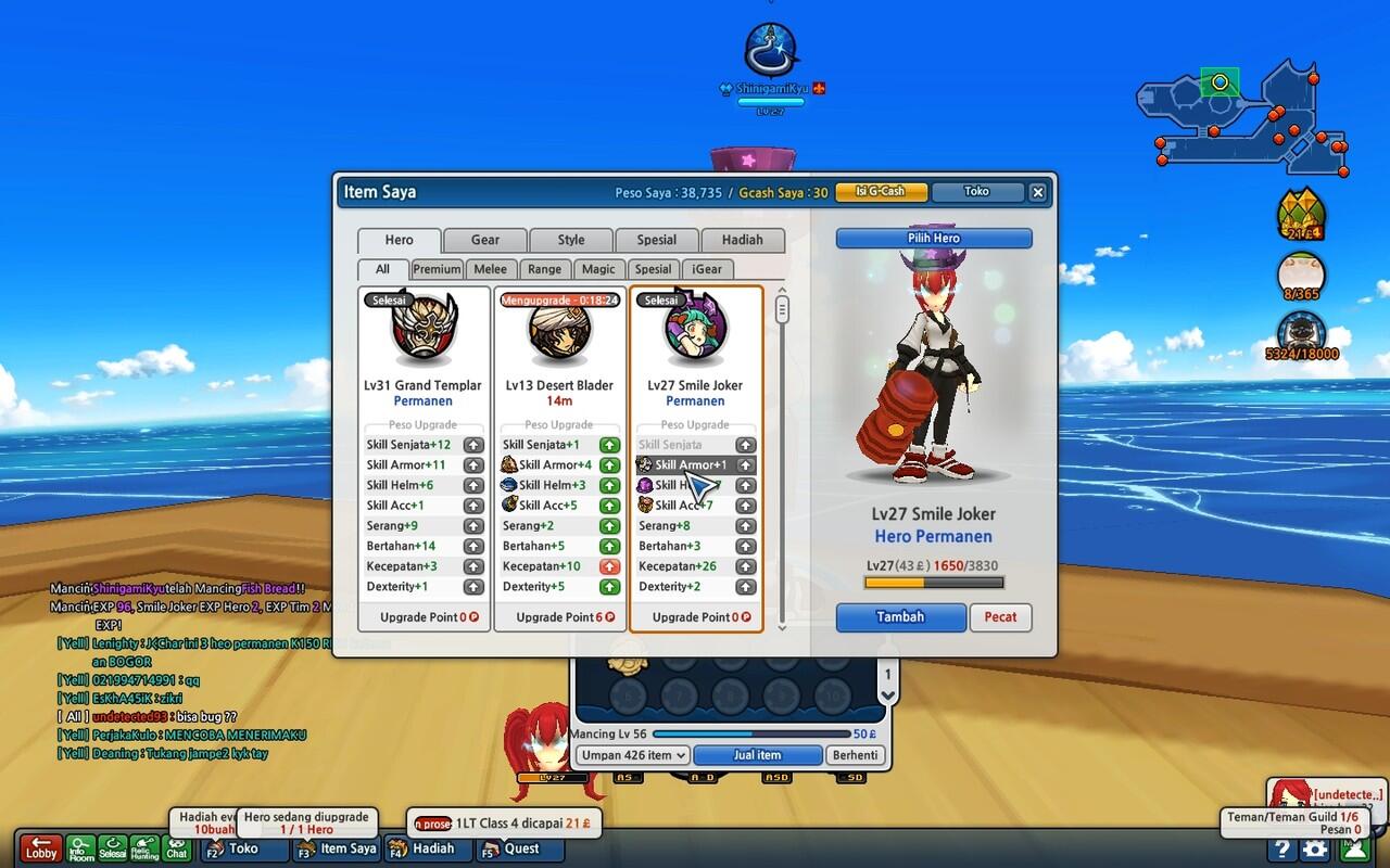 Jual ID LOST SAGA 1LT kelas 3