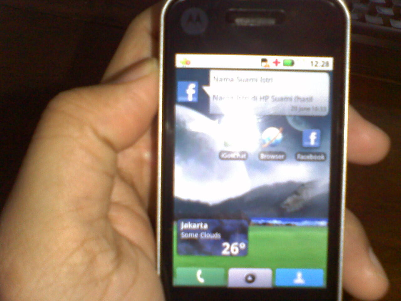 DIJUAL MOTOROLA MB300 BACKFLIP
