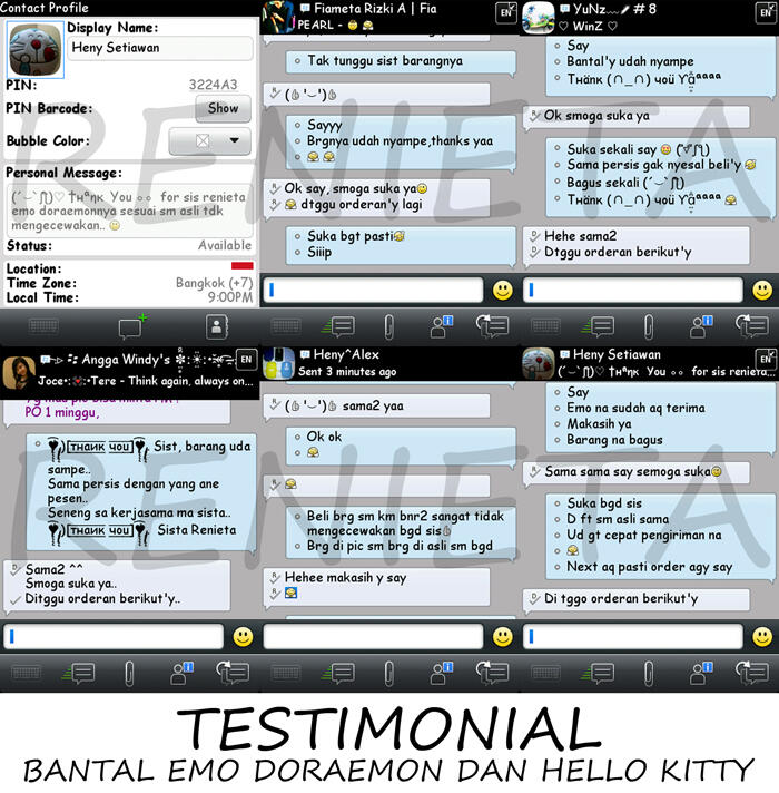 PUSAT BANTAL EMO DORAEMON & HELLO KITTY RECOMENDED SELLER !!!