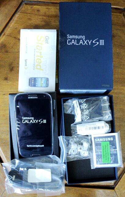 Samsung galaxy s3 / s iii cdma baru bnob biru pebble blue sprint murah jogja