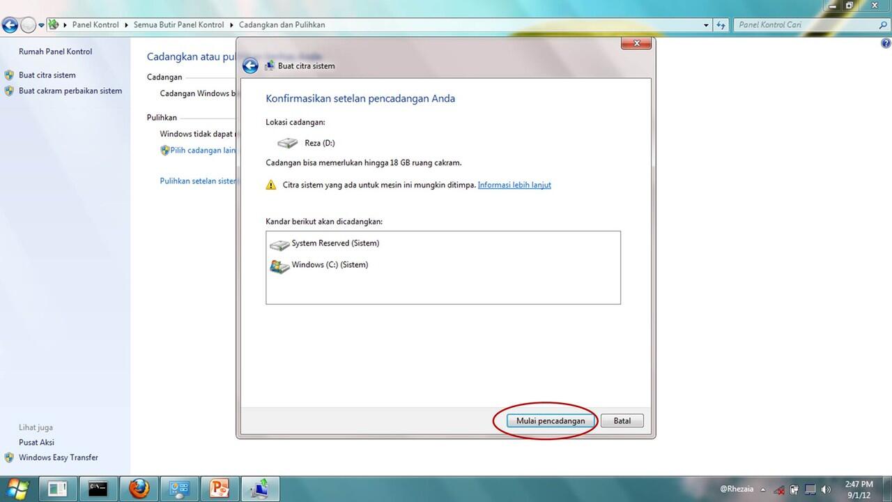 (Tutorial) Backup dan Restore Windows 7 seperti CWM di Android