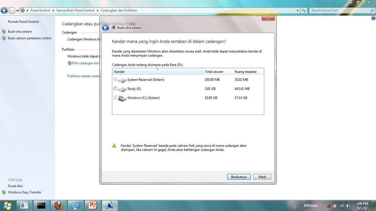 (Tutorial) Backup dan Restore Windows 7 seperti CWM di Android