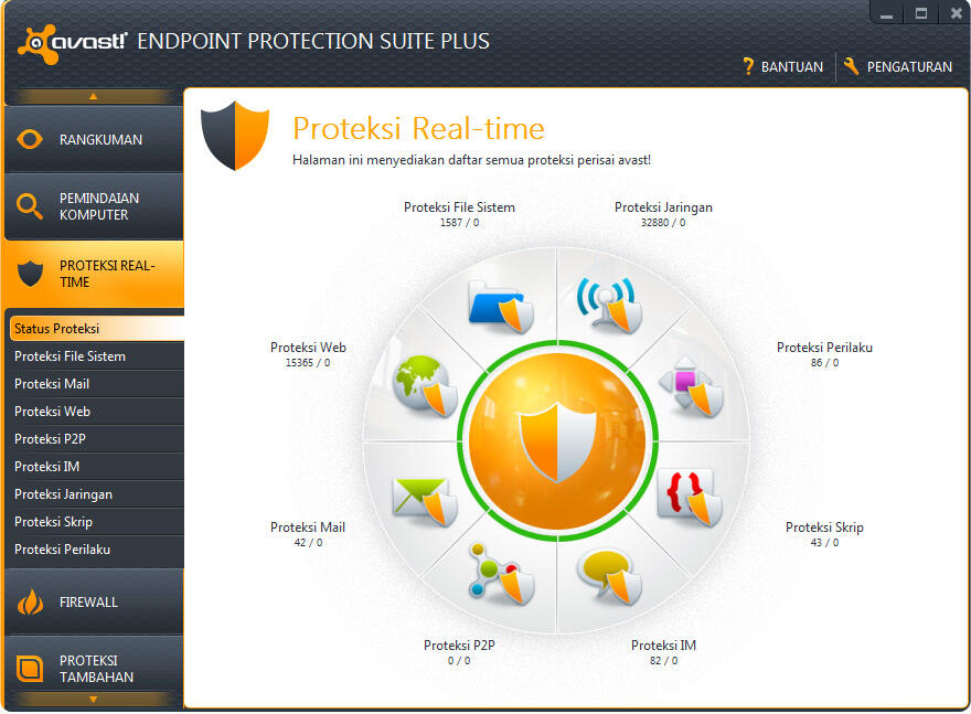 Tampilan Antivirus Avast