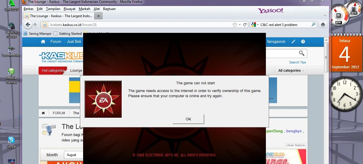 Help me gan, ane ada problem dengan game C&C Red Alert 3