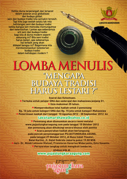 Ikutan Lomba Menulis Ini Gan !!! ( khusus Mahasiswa S-1 dan Siswa SMA )