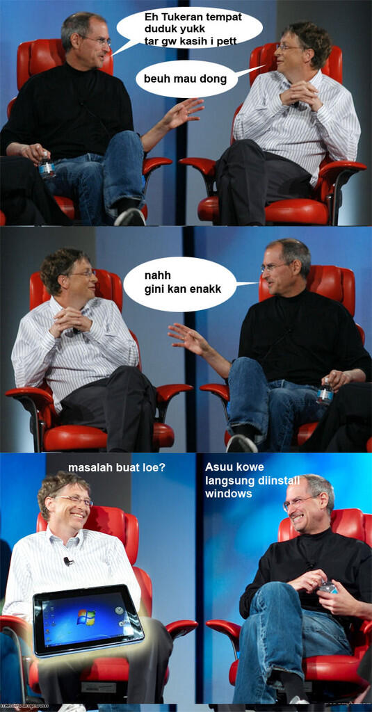 Komik Bill Gates dan Steve Job (kalo pd ngakak gw update gan)