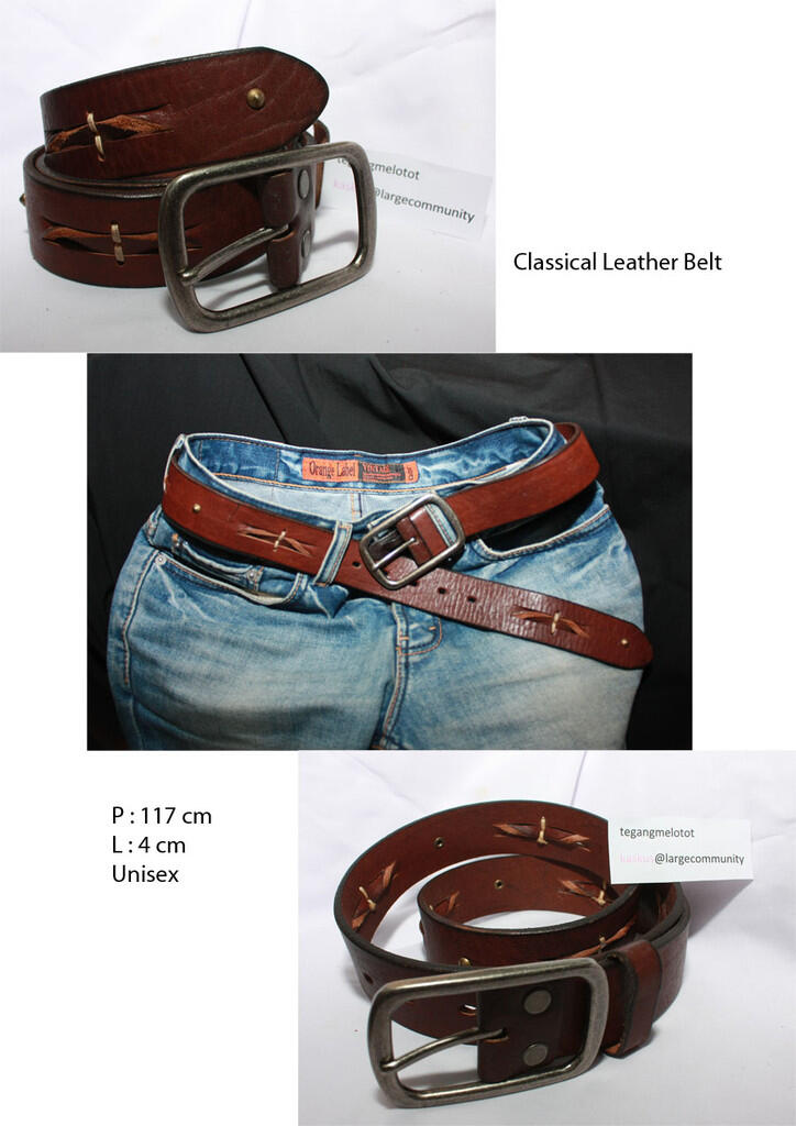 Gesper, Ikat Pinggang, Sabuk, " Classical Leather Belt " Male & Female