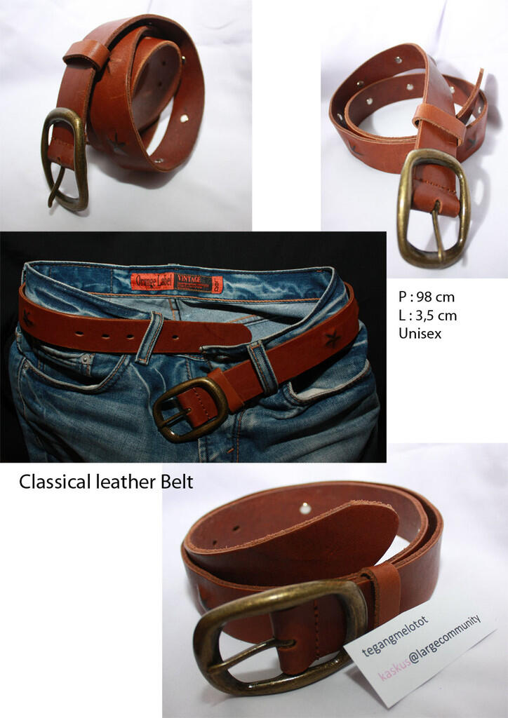 Gesper, Ikat Pinggang, Sabuk, " Classical Leather Belt " Male & Female
