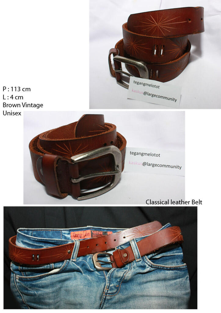 Gesper, Ikat Pinggang, Sabuk, " Classical Leather Belt " Male & Female