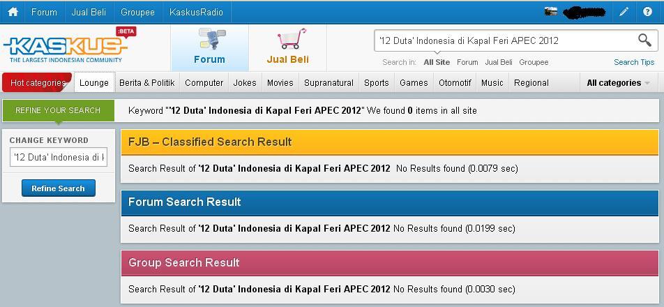 CERITA &#039;12 Duta&#039; Indonesia di Kapal Feri APEC 2012