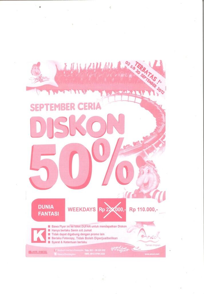 Flyer Diskon Dufan 50% September Ceria....