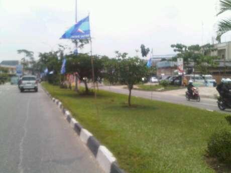 Bendera Demokrat Berkibar Jelang PON di Riau