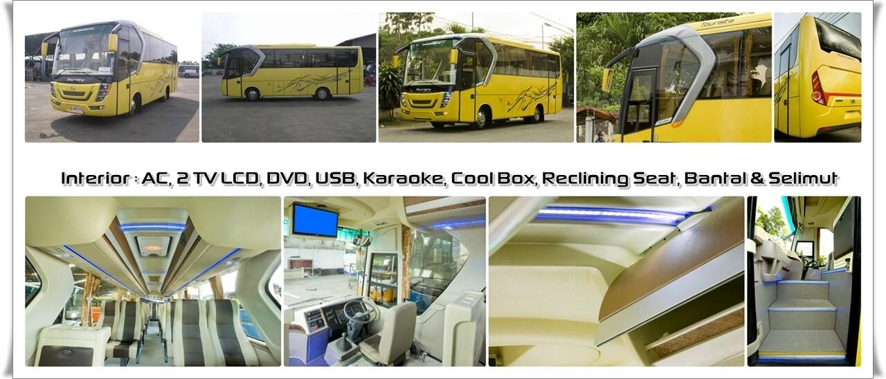 Di Sewakan Bus 29-33-35 Seat Luxury (AC,TV LCD,Kulkas,DVD,Karaoke,Reclining Seat)