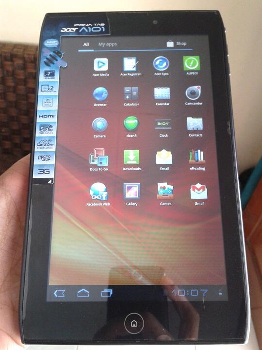 ACER ICONIA TAB A101 Lengkap Garansi Resmi ACER Indonesia Januari 2013 Mulus