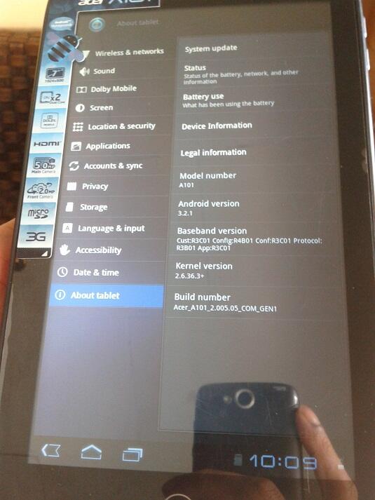 ACER ICONIA TAB A101 Lengkap Garansi Resmi ACER Indonesia Januari 2013 Mulus