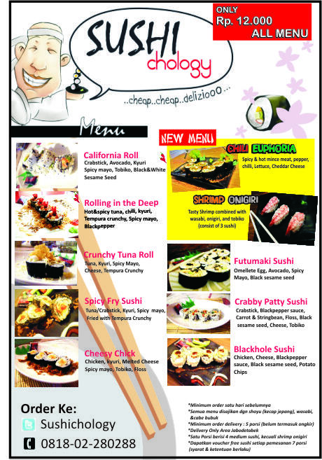 SUSHICHOLOGY: SEPTEMBER MENU - DELIVERY SUSHI