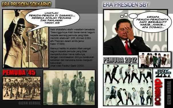 perbedaan pemuda jaman Soekarno dan jaman Sby