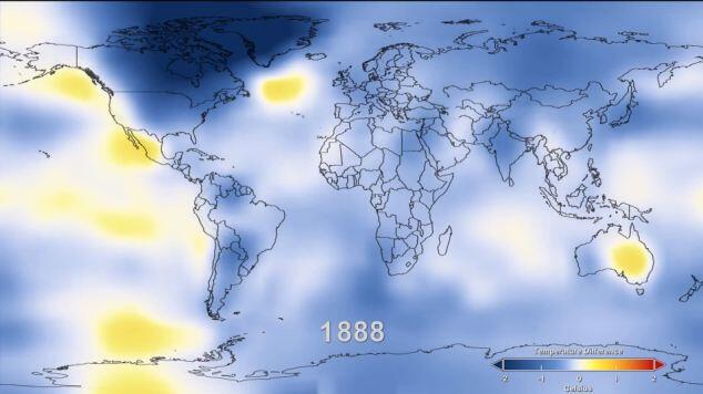 Menakjubkan Video ini Menunjukan Kenaikan Suhu Bumi dari Tahun 1880 Sampai Sekarang