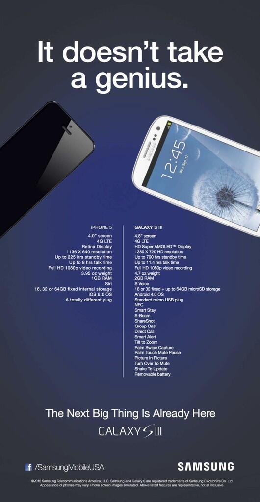 Samsung menyerang iPhone 5 di iklan baru