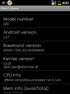 Sony Ericsson Xperia X10 Mini Pro (Fullset) udah Gingerbread