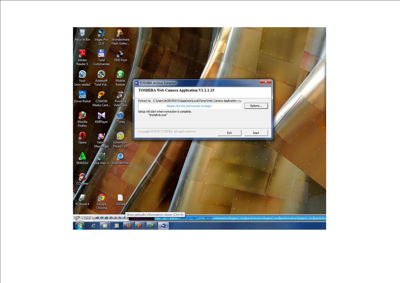 cara turn on Camera Toshiba Satellite L640