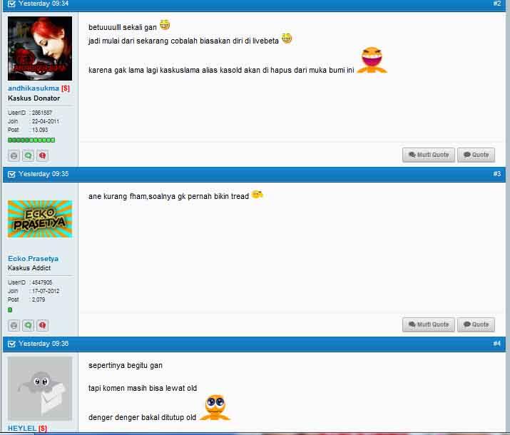 Nah lo....Kaskus OLD dengan BETA beda hasil...