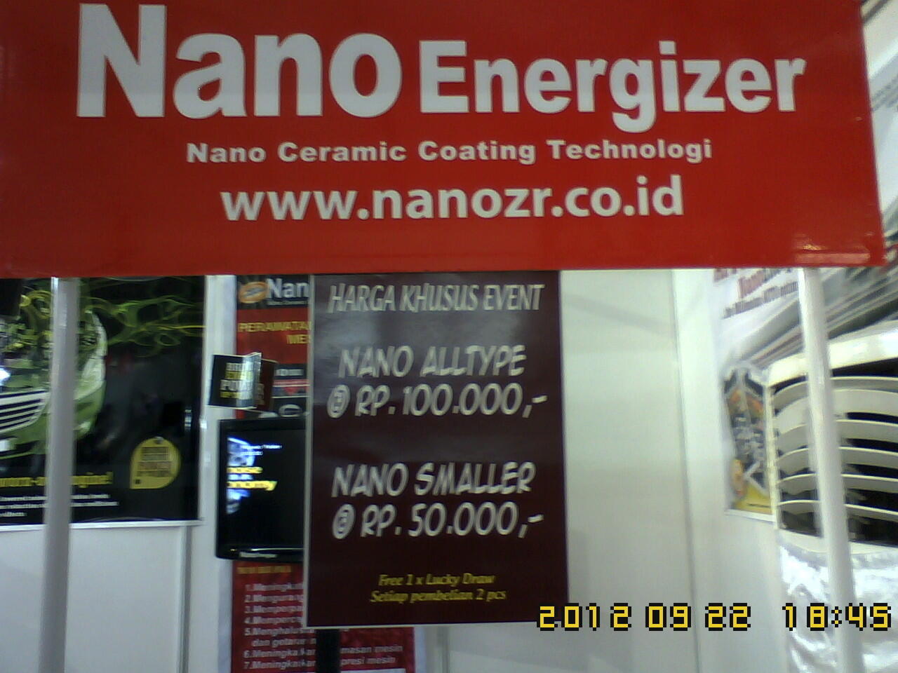 Nano Energizer Indonesia Hrg 50.000 & 100.000 di Exhibition IIMS 20 - 30 Sept 2012
