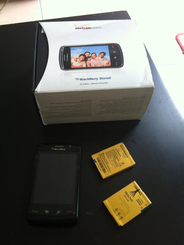 Jual Blackberry Storm 2 Odin 9550 verizon unlocked, like new