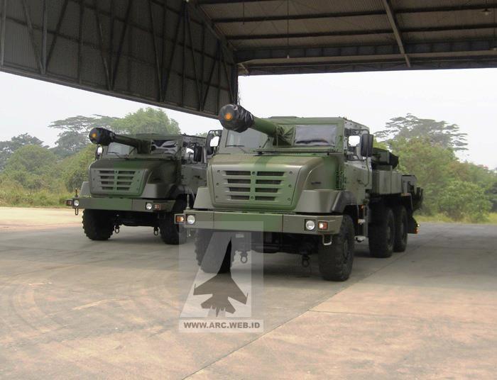 Dua Howitzer Caesar 155 mm Tiba di Jakarta