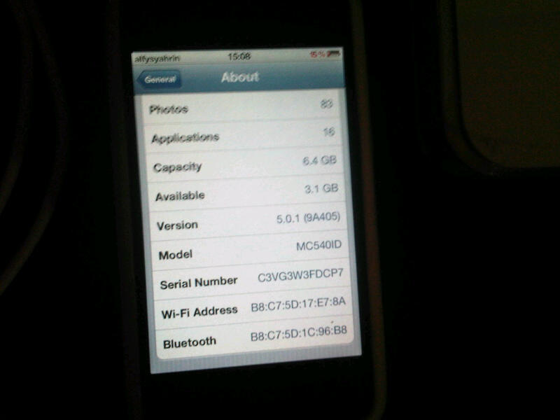 WTS ipod touch 4 black 8giga bandung