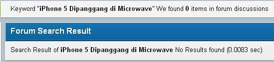 Edan Gan! iPhone 5 Dipanggang di Microwave