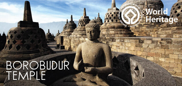 Candi BOROBUDUR = Candi Budha Terbesar di Dunia versi GUINNESS BOOK RECORDS