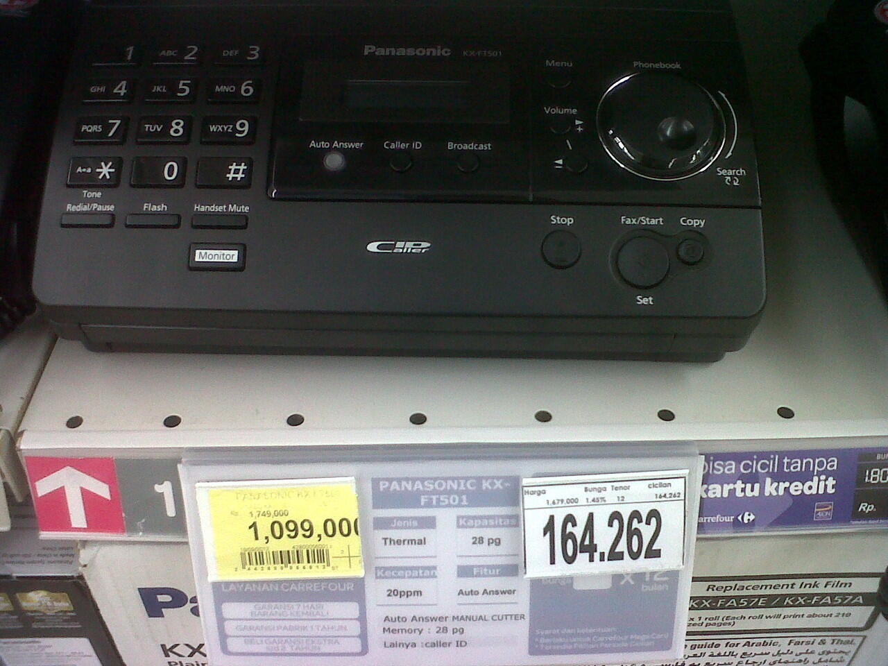 Jual printer Panasonic kx-ft501 baru dengan harga murah !!