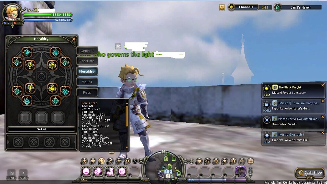 Jual Char Dragon Nest Indo Merc lv 40 polos termasuk kuda dll.