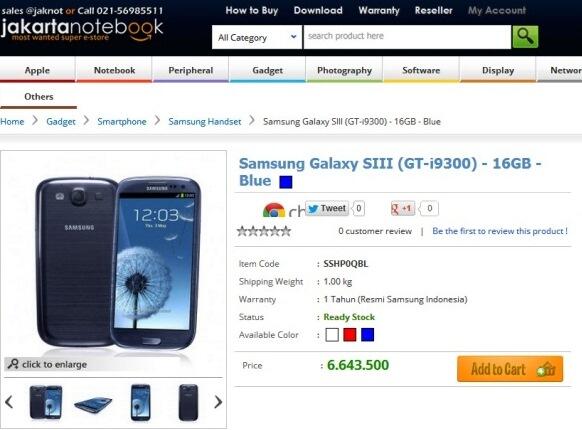 <BeKom> Samsung Galaxy SIII/S3 Pebble Blue BNIB 100% Garansi Resmi SEIN (Semarang)