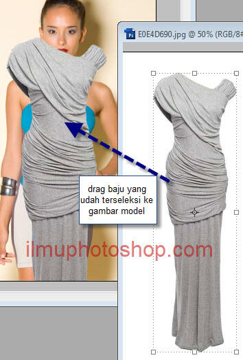 Photoshop Untuk Usaha  Cara Menempelkan Baju hasil design ke model