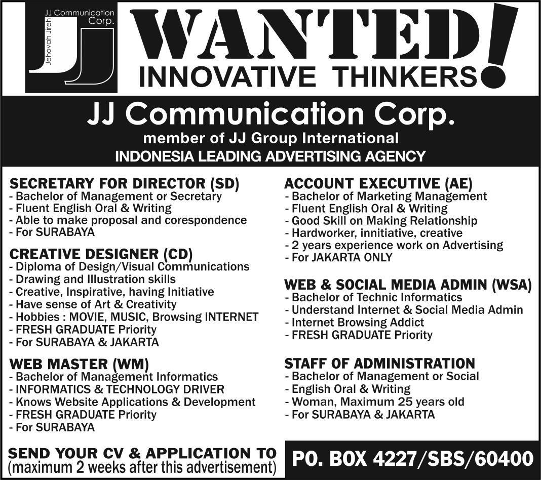 WANTED!!! INNOVATIVE THINKERS!!!