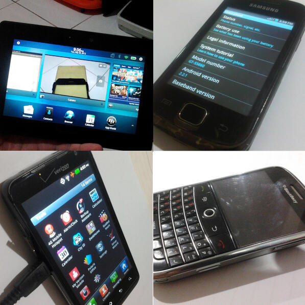 WTS : Playbook 16gb, Samsung Galaxy Gio S5660, LG VS910 4.3"