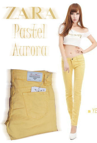 jegging zara pastel warna baru