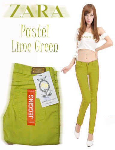 jegging zara pastel warna baru