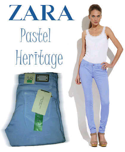 jegging zara pastel warna baru