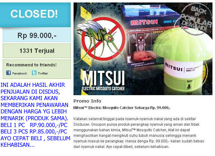 Di Jual Mitsui TM Electric Mosquito