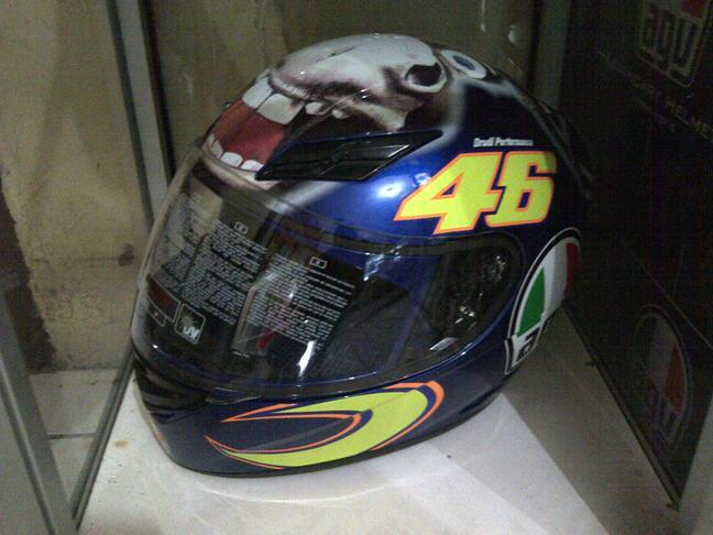 Helm AGV K3 V.Rossi (chicken, Dreamtime, 5Continents,wake up,gothic white dll )