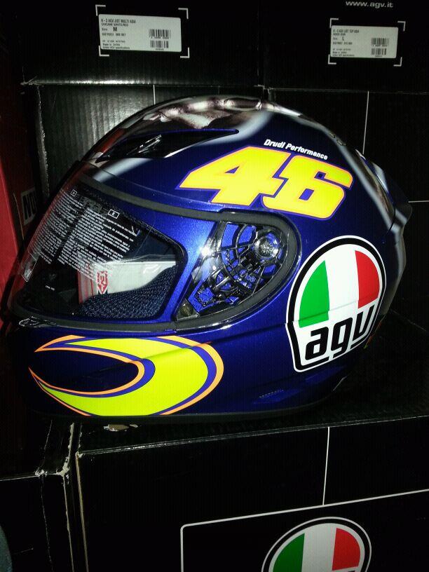 Helm AGV K3 V.Rossi (chicken, Dreamtime, 5Continents,wake up,gothic white dll )