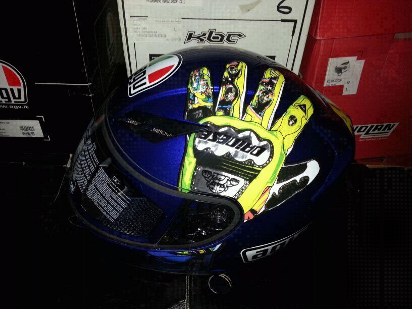 Helm AGV K3 V.Rossi (chicken, Dreamtime, 5Continents,wake up,gothic white dll )