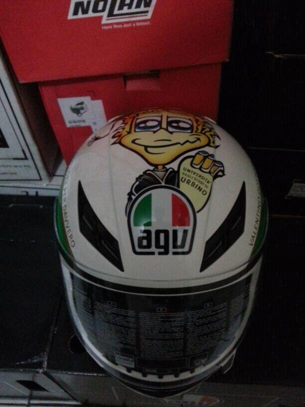 Helm AGV K3 V.Rossi (chicken, Dreamtime, 5Continents,wake up,gothic white dll )
