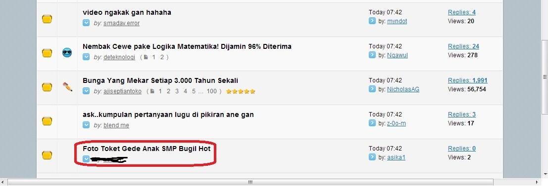 Contoh Thread yang Tidak Usah di lihat apalagi di reply